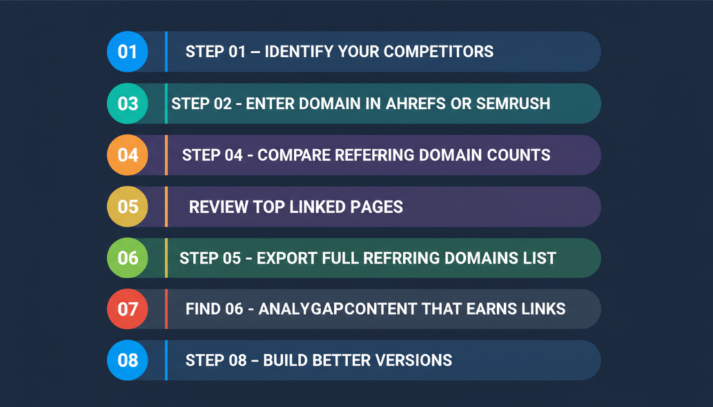 competitor backlink analysis 8 step guide — how to check competitor backlinks 2026