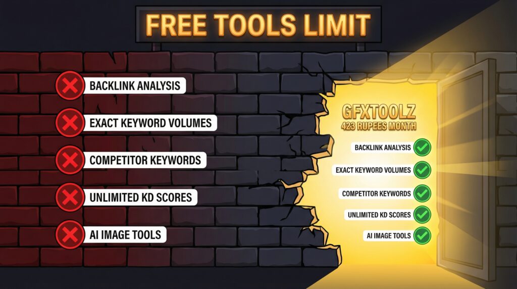 what free seo tools cannot do — backlinks competitor analysis exact volumes need paid tools