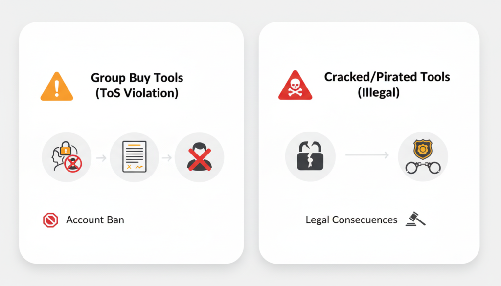 Group buy SEO tools vs cracked tools — legal difference explained