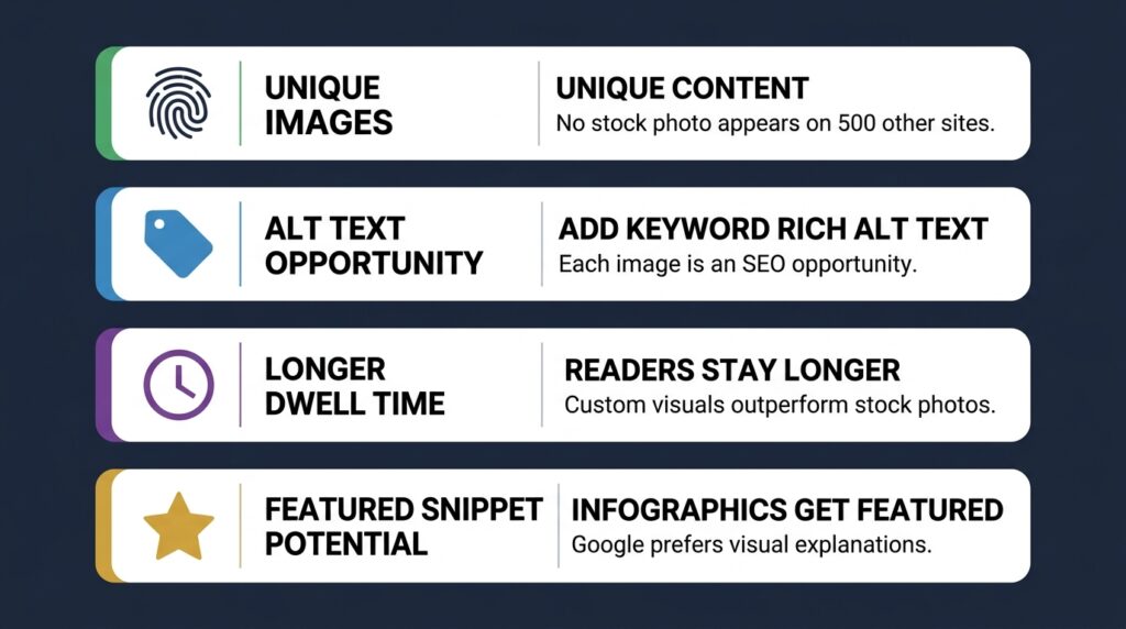 how AI images help SEO 2026 — nano banana unique content alt text dwell time benefits