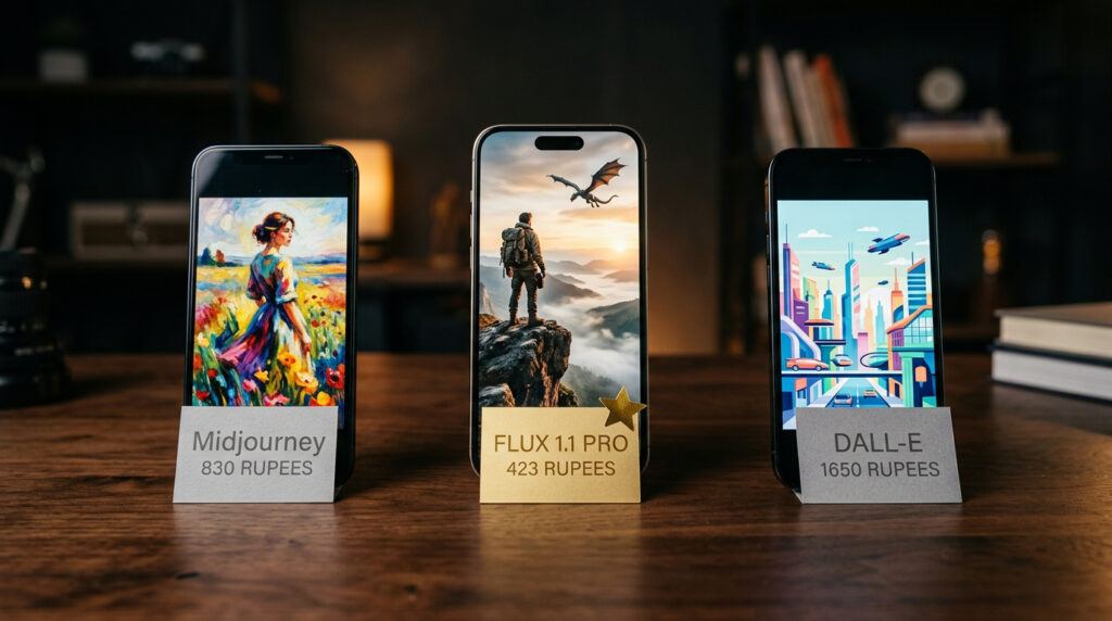 flux 1.1 pro vs midjourney vs DALL-E India 2026 — best AI image generator comparison