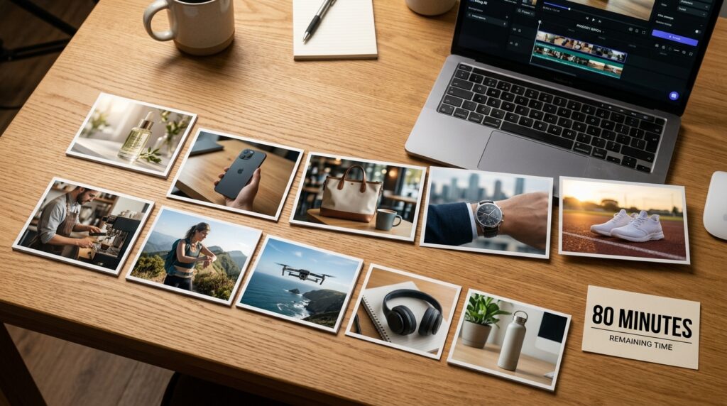GFXToolz AI tools product video project — 10 product demo videos in 80 minutes with Kling 2.5