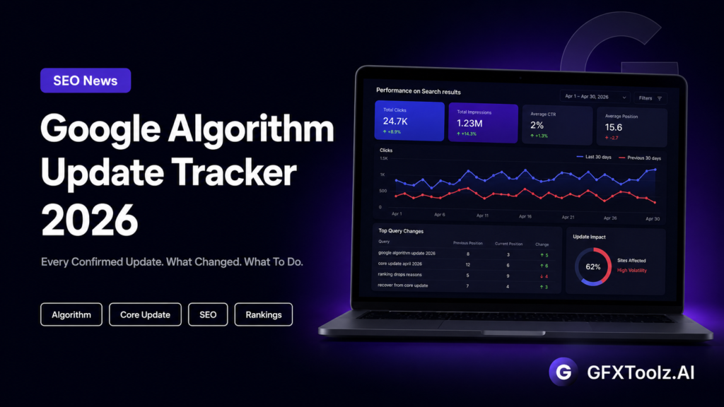 Google Algorithm Update Tracker 2026 — Every confirmed Google core update, spam update and ranking change tracked live on blog.gfxtoolz.ai