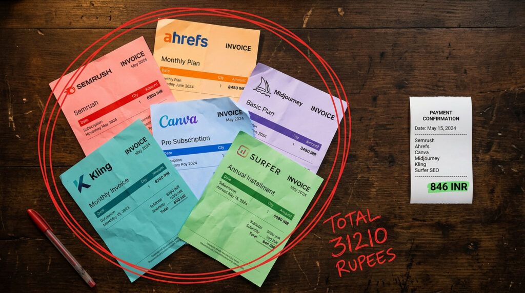 tool subscription cost problem solved — GFXToolz AI Studio 846 rupees vs 31000 rupees separate tools